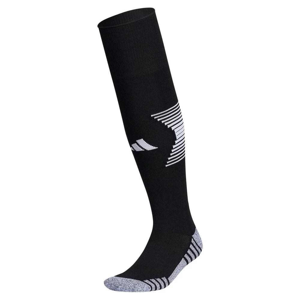 ADIDAS Team Speed Over The Calf Soccer Socks sz M Medium (5-8) Black White